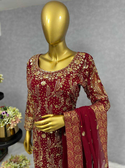 Georgettekesh228 536 Suits & Dresses Islamic Clothing  Pakistani Ladies Silk Long Kurtis Suits