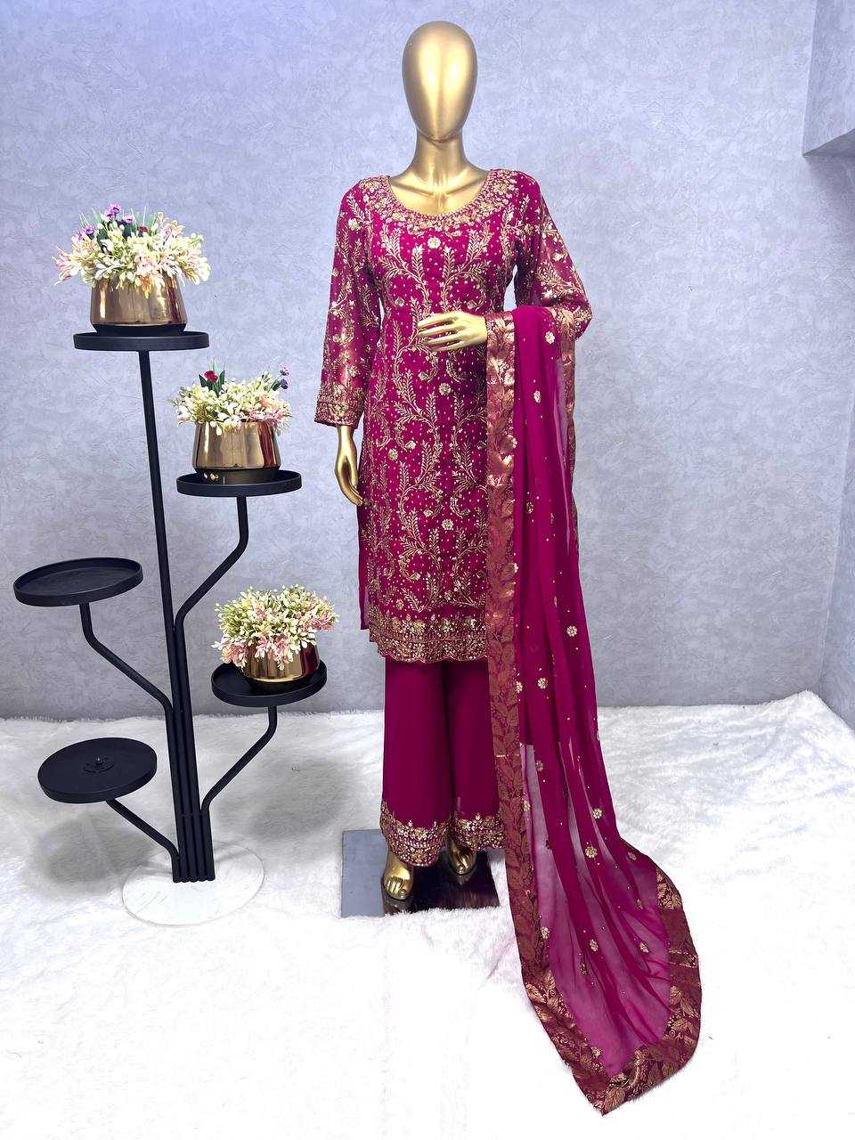 Georgettekesh228 536 Suits & Dresses Islamic Clothing  Pakistani Ladies Silk Long Kurtis Suits