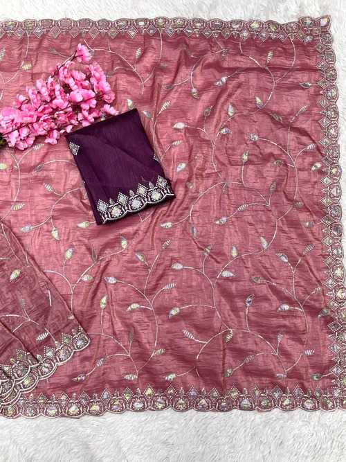 Gold Crush Rmp 405 Saree  Party Wear Fancy Sequence Sarees