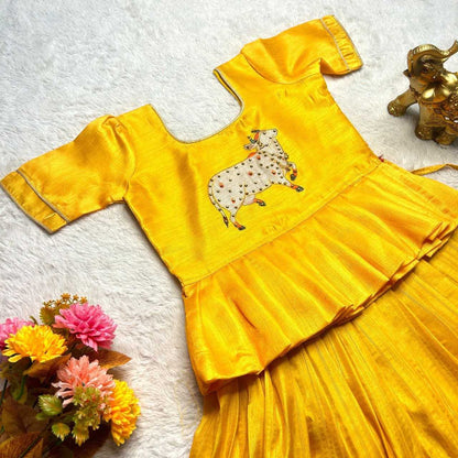 Handllom Silk Kesh109 Rrkt07 Kids Wear  Kids Lehengas