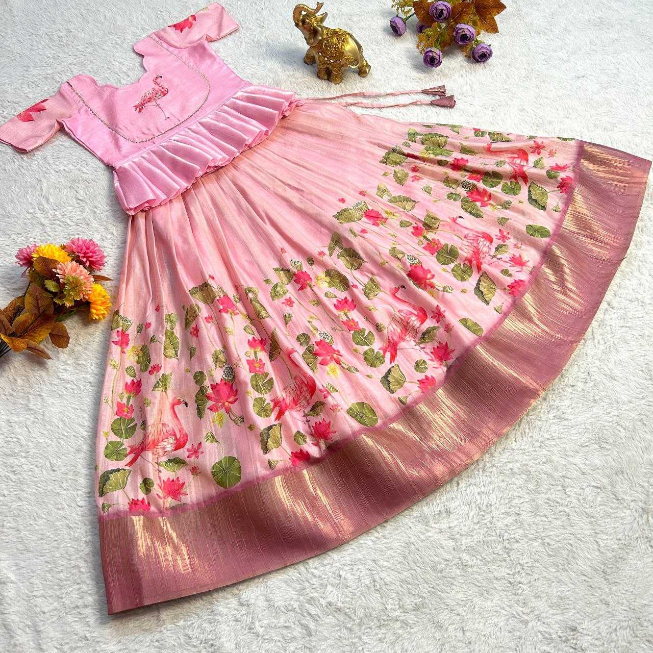 Handloom Silk Kesh109 Rrkt03 Kids Wear  Kids Lehengas Choli