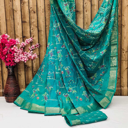 Handloom Silk Mkd 83 Sarees  Printed Ladies Batik Sarees