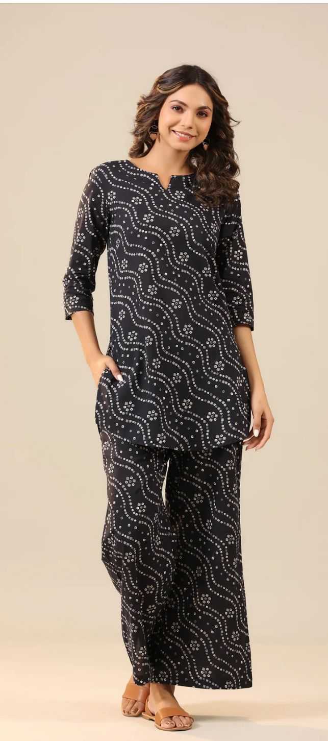 Heavy Muslin Ayc Palazzo Western Wear  Co-Ord Set