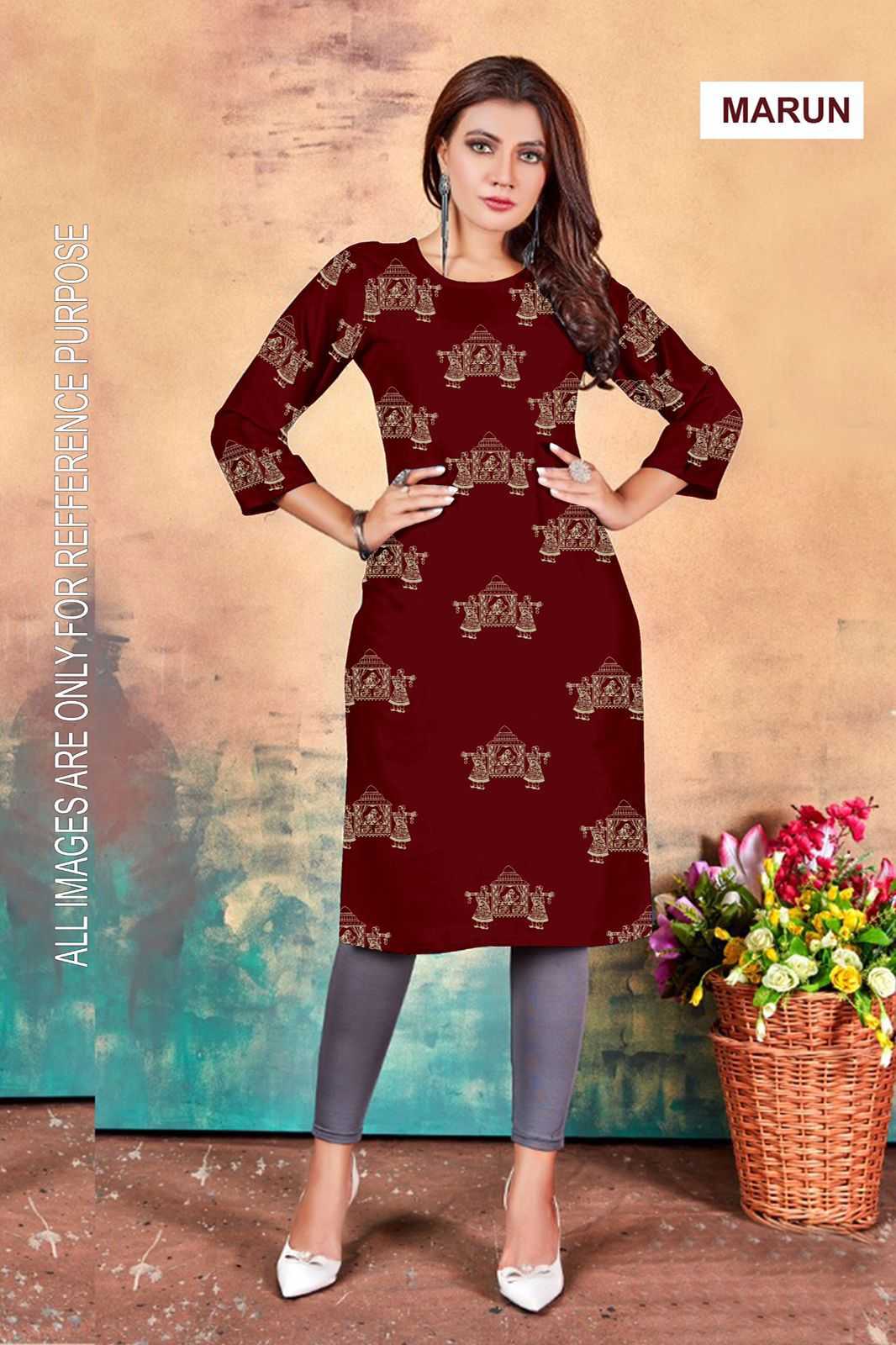 Heavy Rayon Kmd 59 Kurtis  Printed Rayon Kurtis