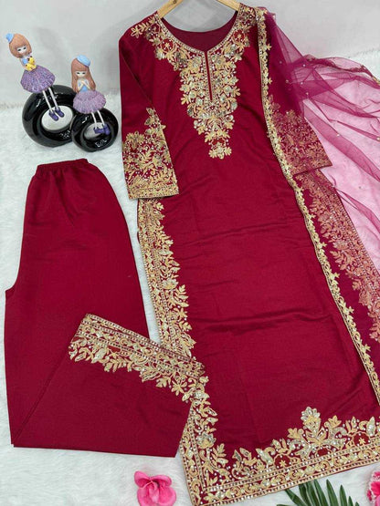 Heavy Roman Silk Kesh139 1647 Suits & Dresses  Ladies Pakistani Ladies Silk Wedding Suits