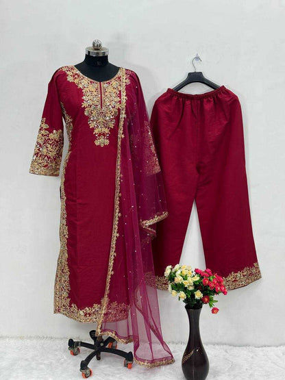 Heavy Roman Silk Kesh139 1647 Suits & Dresses  Ladies Pakistani Ladies Silk Wedding Suits