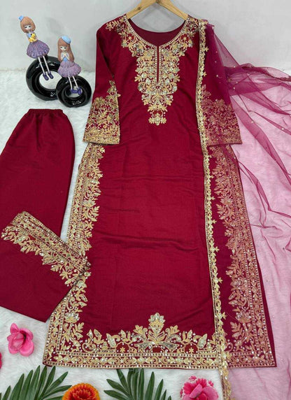 Heavy Roman Silk Kesh139 1647 Suits & Dresses  Ladies Pakistani Ladies Silk Wedding Suits