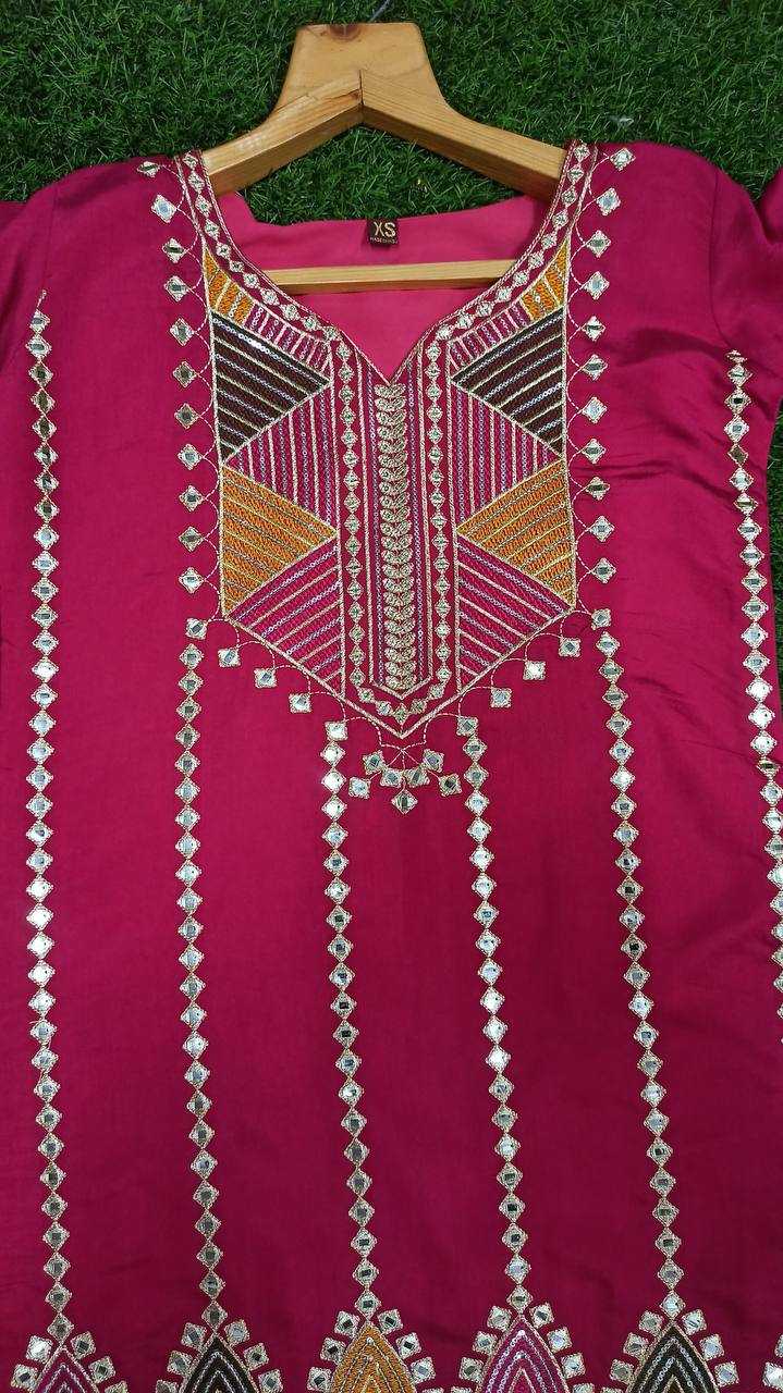 Heavy Roman Silk Kesh164 G50 Suits & Dresses  Embroidery Ladies Silk Pink Salwar Anarkali Suits Manufacture