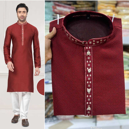 Heavy Silk Inl  254 Mens Wear  Mens Kurta Mens Kurta Pyjama Silk Kurta