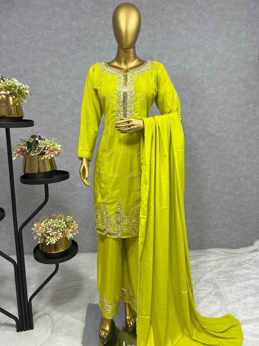 Heavy Silk Kesh228 535 Suits & Dresses  Embroidry Long Kurti Green Salwar Suits Ladies Silk Manufacture