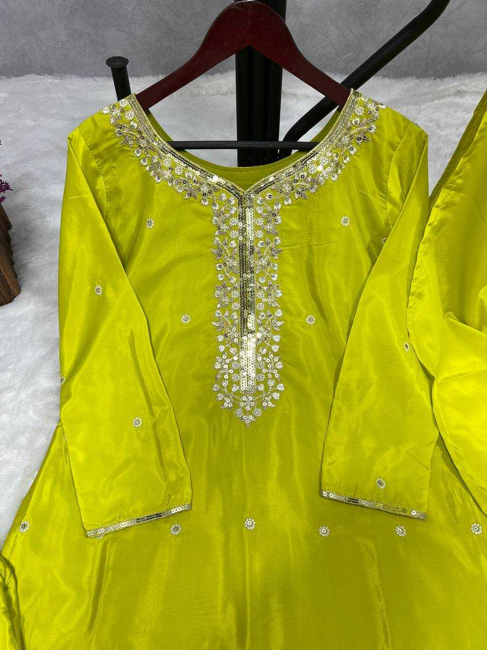 Heavy Silk Kesh228 535 Suits & Dresses  Embroidry Long Kurti Green Salwar Suits Ladies Silk Manufacture