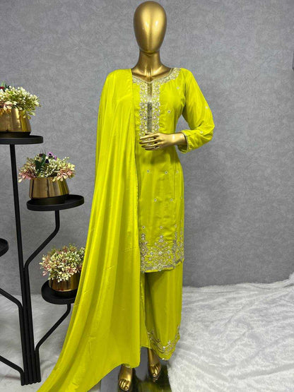 Heavy Silk Kesh228 535 Suits & Dresses  Embroidry Long Kurti Green Salwar Suits Ladies Silk Manufacture