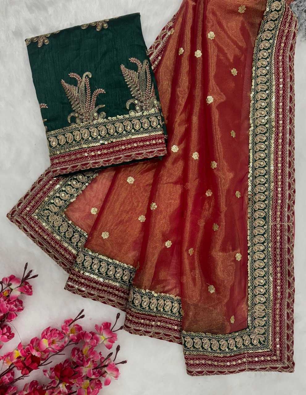 Heavy Silk Rin151 5377 Sarees  Party Wear Fancy Diwali Sequence Sarees