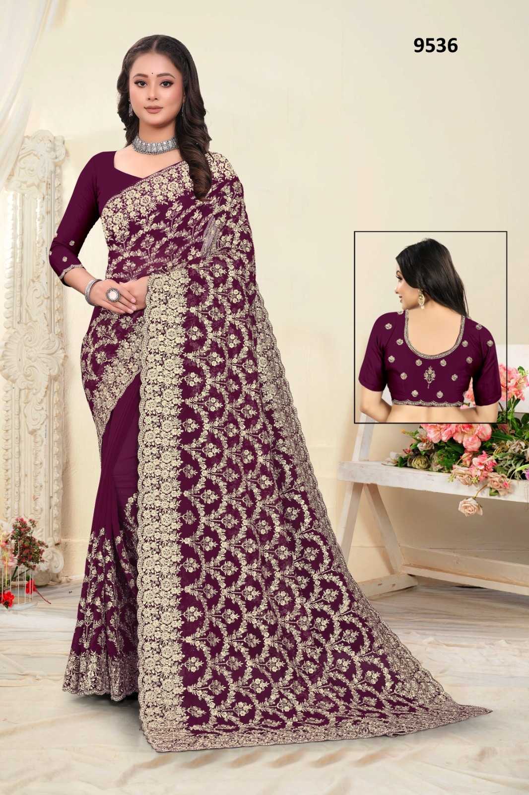 Heavy Soft Rsrm 9536 Sarees  Weddingfancy Work Sarees