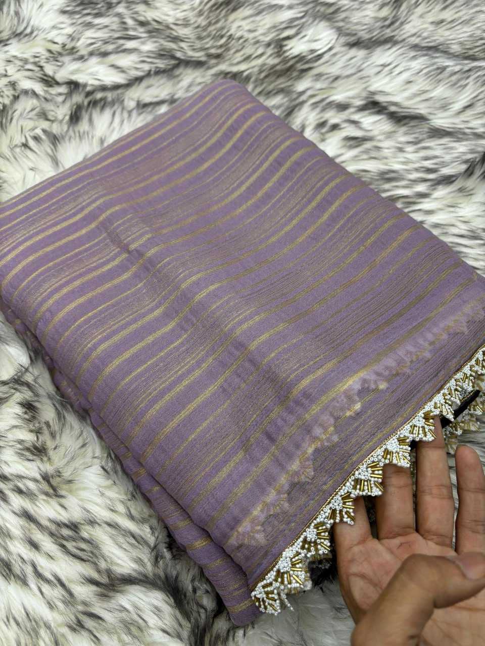 Imported Kesh221 Ptf05 Sarees  Fancy Plain Lace Border Sarees