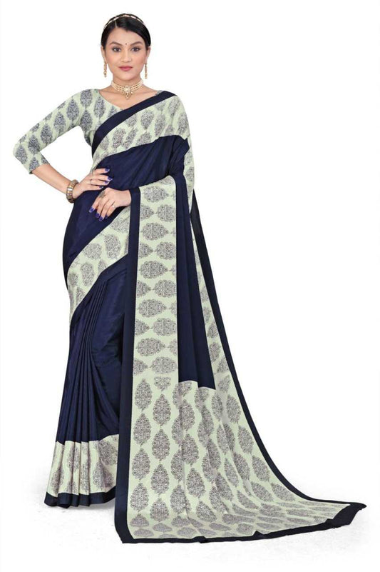 Italian Crape Sag Uniform-K Sarees  Uniform Sarees