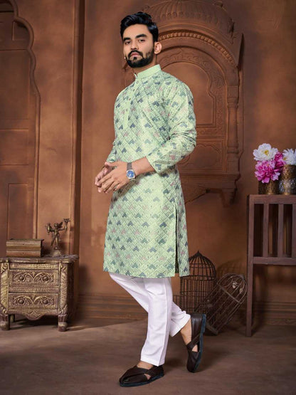 Italian Silk Rin111 Maharaja Mens Wear  Mens Kurta Pyjama Silk Kurta Embroidered Kurta Pyjama