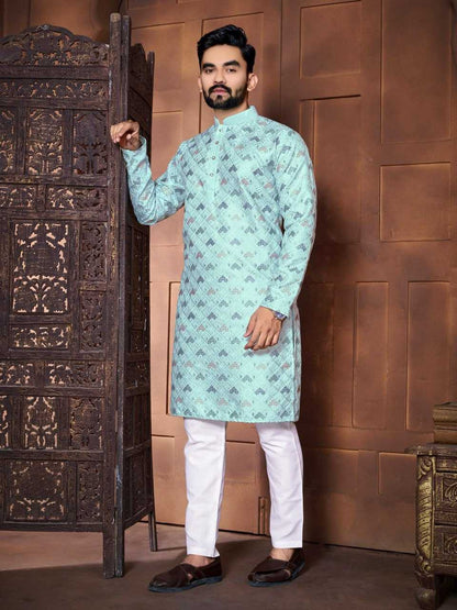 Italian Silk Rin111 Maharaja Mens Wear  Mens Kurta Pyjama Silk Kurta Embroidered Kurta Pyjama