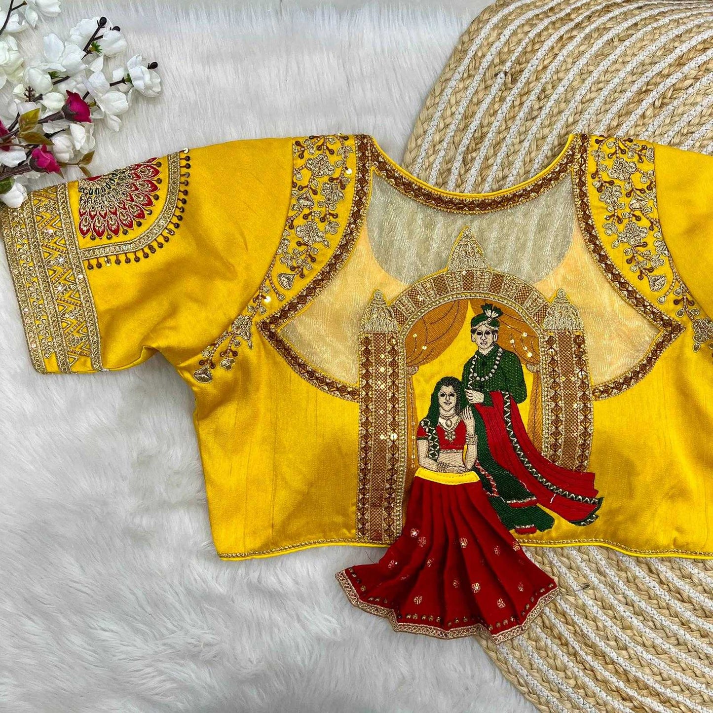 Italian Silk Rrk 01 Readymade Blouse  Sequence Embroidery Designer Blouse