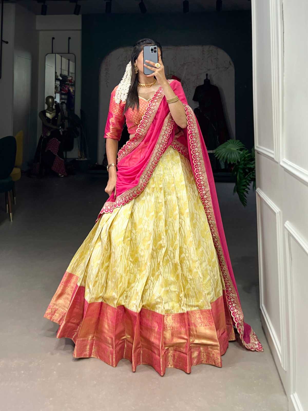 Jacquard Kesh134 2034 Lehengas  Silk Fancy Lehengas