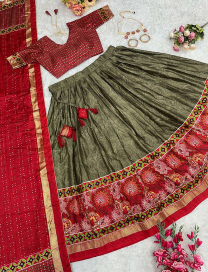 Jacquard Kesh147 219 Lehengas  Traditioanal Silk Lehengas