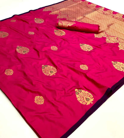 Jacquard Kesh182 Aadhya Sarees  Ladies Butta Jacquard Sarees