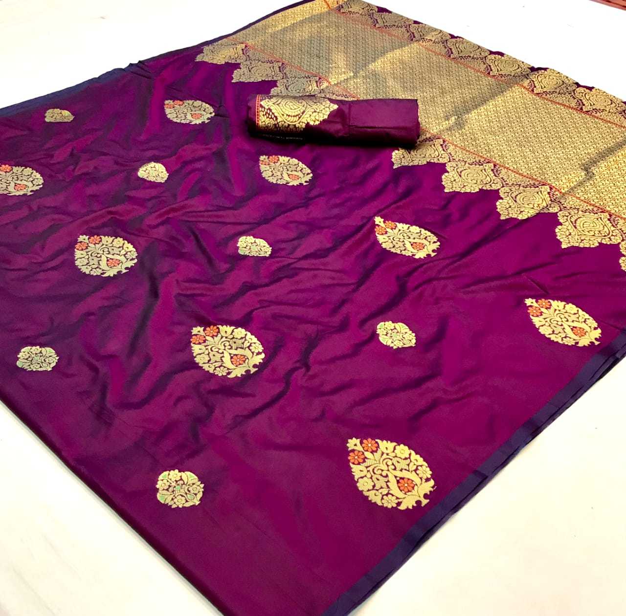 Jacquard Kesh182 Aadhya Sarees  Ladies Butta Jacquard Sarees