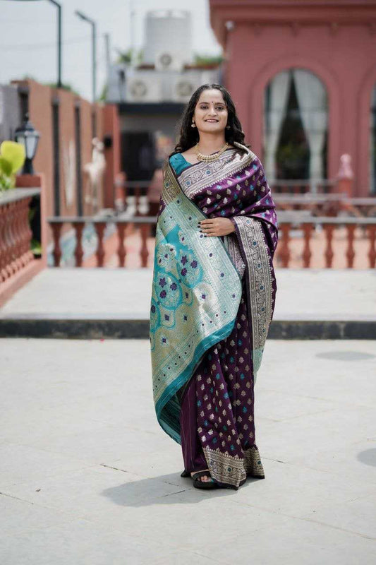 Jacquard Rin201 Rrd13 Sarees  Jacquard Work Butta Zari Border Sarees