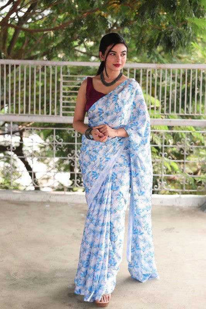 Japan Sartin Gro 2134 Sarees  Printed Ladies  Crape Satin Sarees