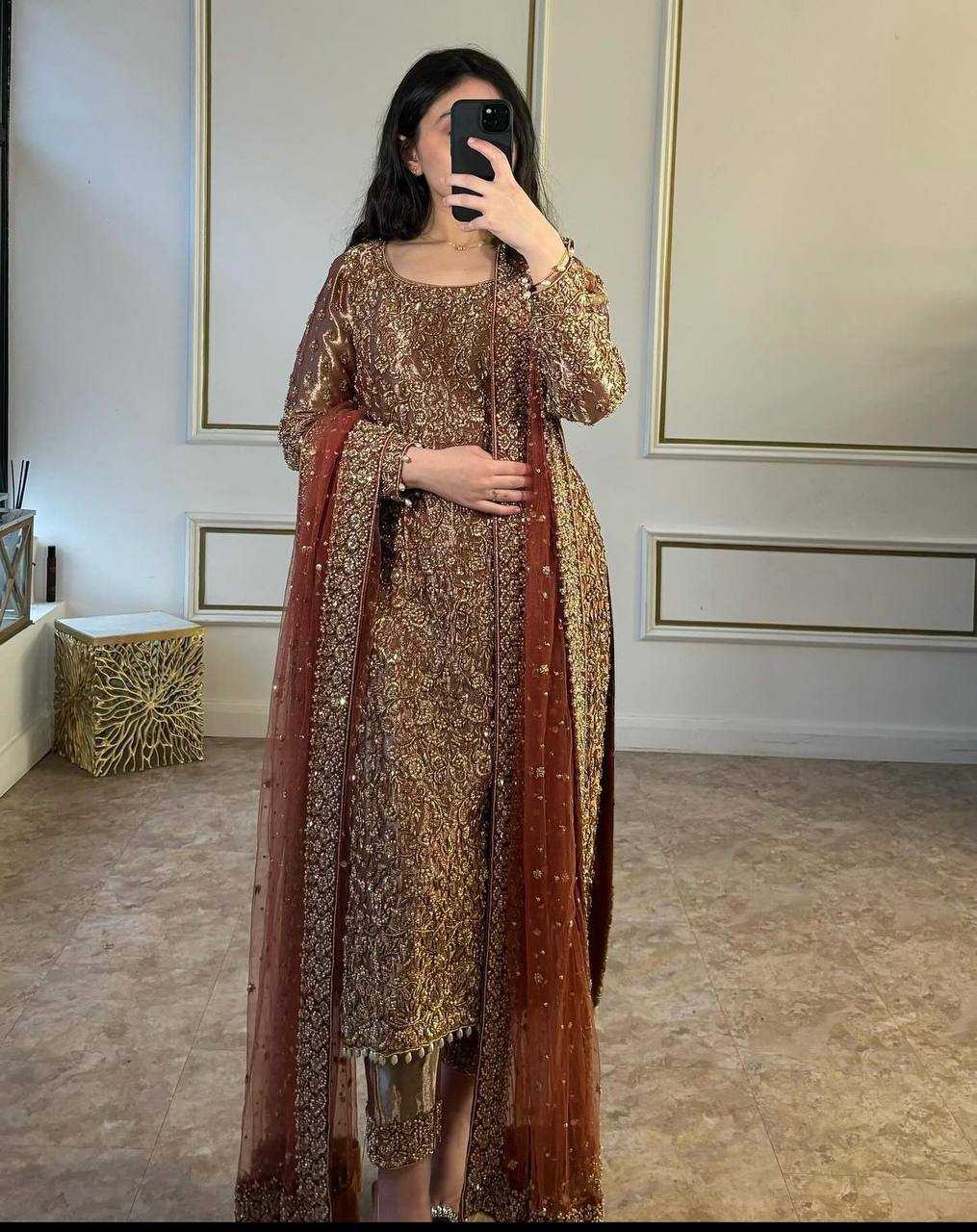 Jimmy Choo Kesh156 1095 Suits & Dresses Islamic Clothing  Ladies Pakistani Embroidery Ladies Silk Wedding Suits