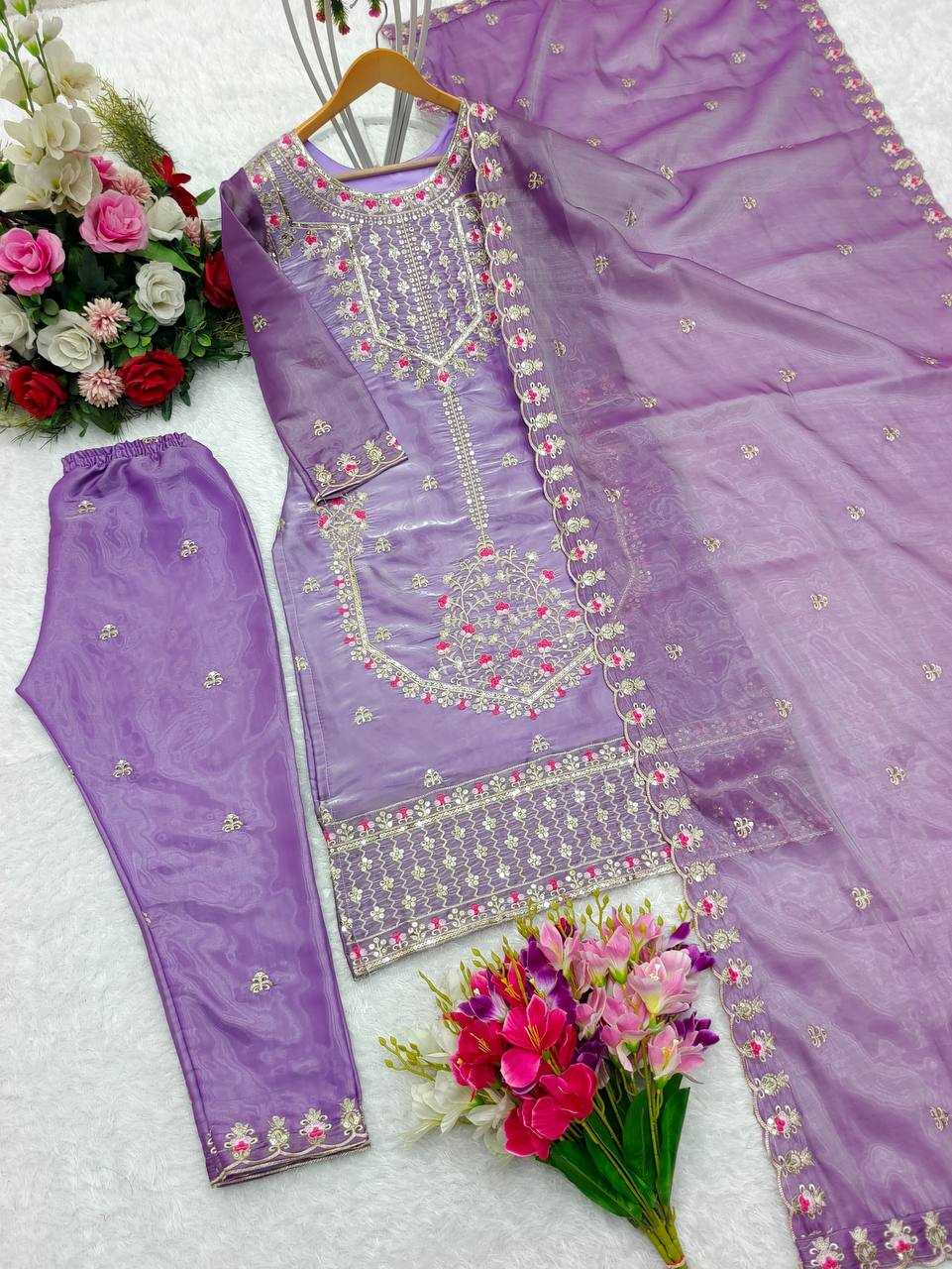 Jimmy Choo Kesh156 1102 Suits & Dresses  Ladies Silk Embroidery Zari Work Suits