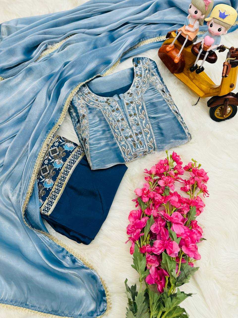 Jimmy Choo Kesh158 9280 Suits & Dresses Islamic Clothing  Pakistani Embroidery Palazzo Ladies Silk Suits