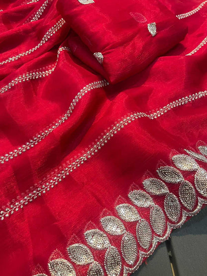 Jimmy Choo Kesh181 Barbary Sarees  Jimmy Choo Fancy Party Wear Sequence Sarees