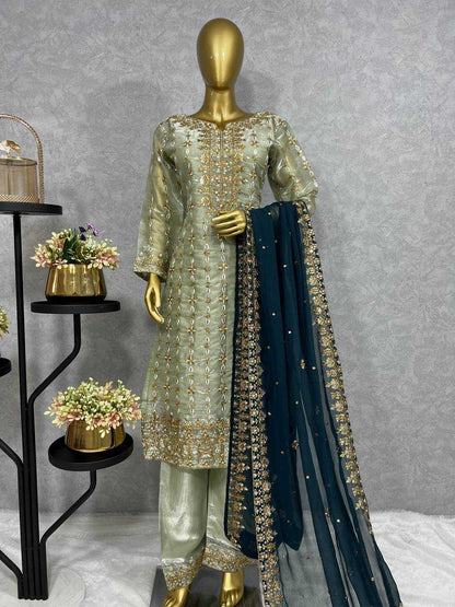 Jimmy Choo Kesh227 1004 Suits & Dresses Islamic Clothing  Pakistani Embroidery Ladies Silk Long Kurtis Suits