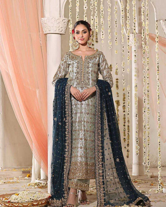 Jimmy Choo Kesh227 1004 Suits & Dresses Islamic Clothing  Pakistani Embroidery Ladies Silk Long Kurtis Suits