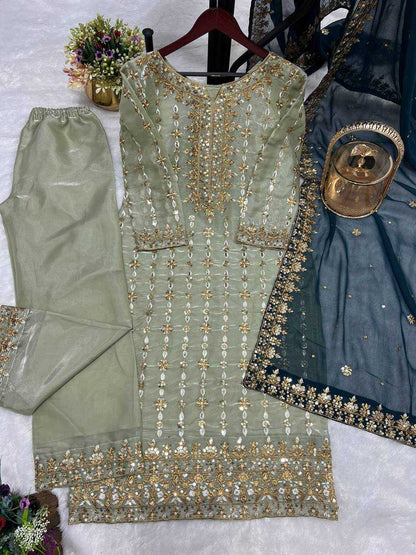 Jimmy Choo Kesh227 1004 Suits & Dresses Islamic Clothing  Pakistani Embroidery Ladies Silk Long Kurtis Suits