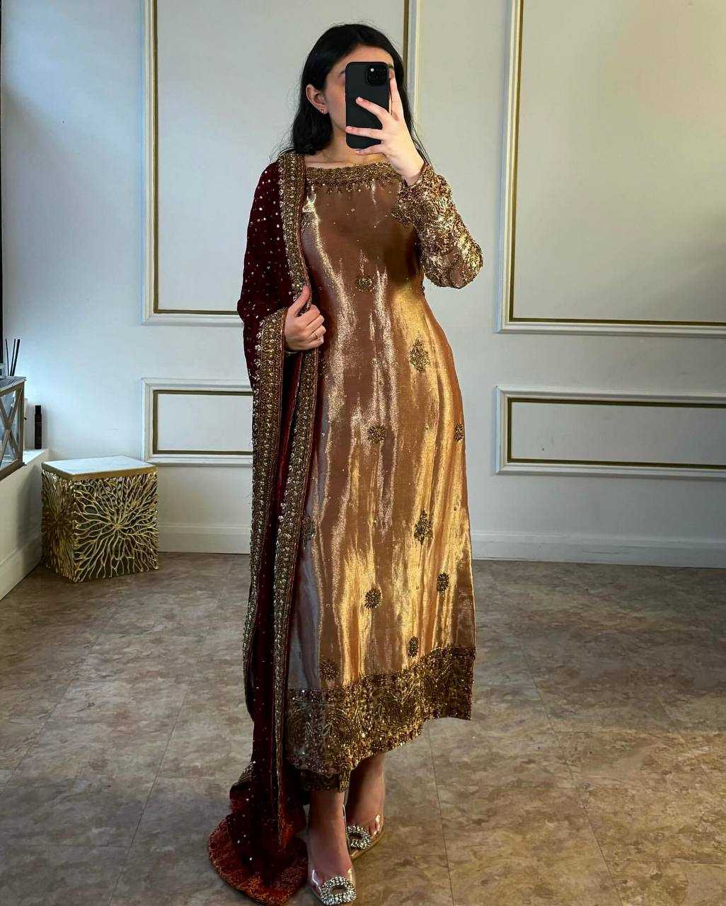 Jimmy Choo Kesh228 516 Suits & Dresses Islamic Clothing  Pakistani Ladies Silk Long Kurtis Suits