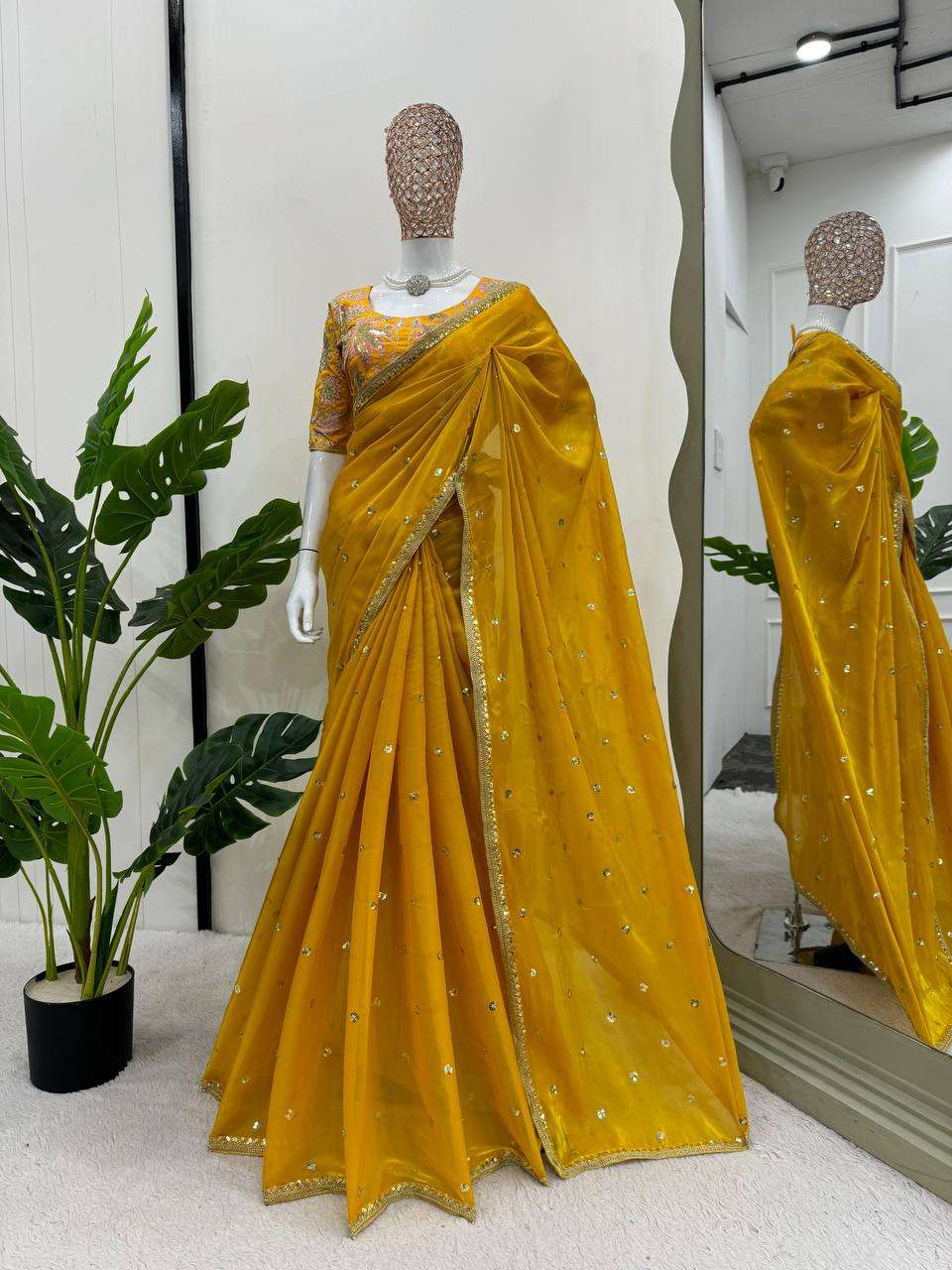 Jimmy Choo Rin133 495 Sarees  Jimmy Choo Fancy Sequence Work Diwali Collections