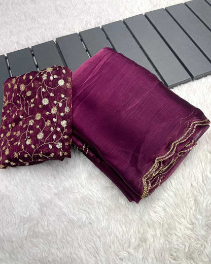 Jimmy Choo Run Jimmy Choo Sarees  Fancy Plain Jimmy Choo Saree