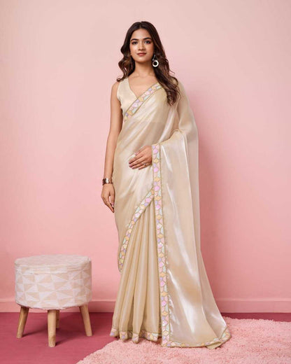 Jimmy Choo Rvl 27 Sarees  Jimmy Choo Party Wear Lace Border Sarees