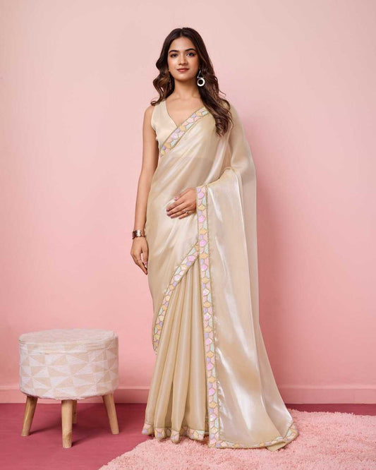 Jimmy Choo Rvl 27 Sarees  Jimmy Choo Party Wear Lace Border Sarees