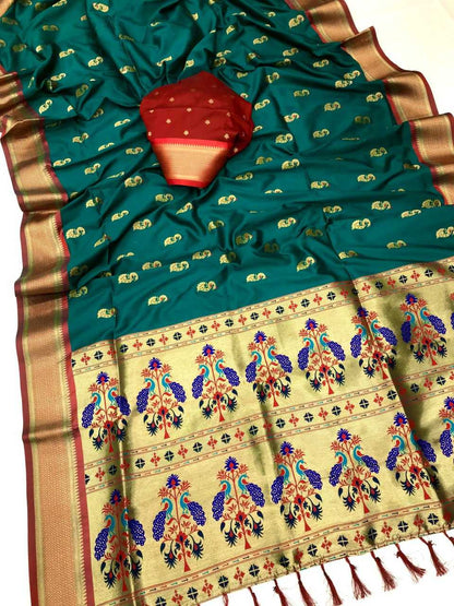 Kanchivaram Silk Kesh167 Avdh Silk Sarees  Paithani Kanjivaram Silk Pure Zari Silk Silk Saree For Wedding Sarees