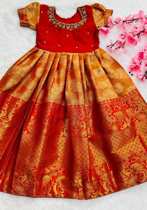 Kanjivaram Ref 27 Kids Wear  Kids Gowns