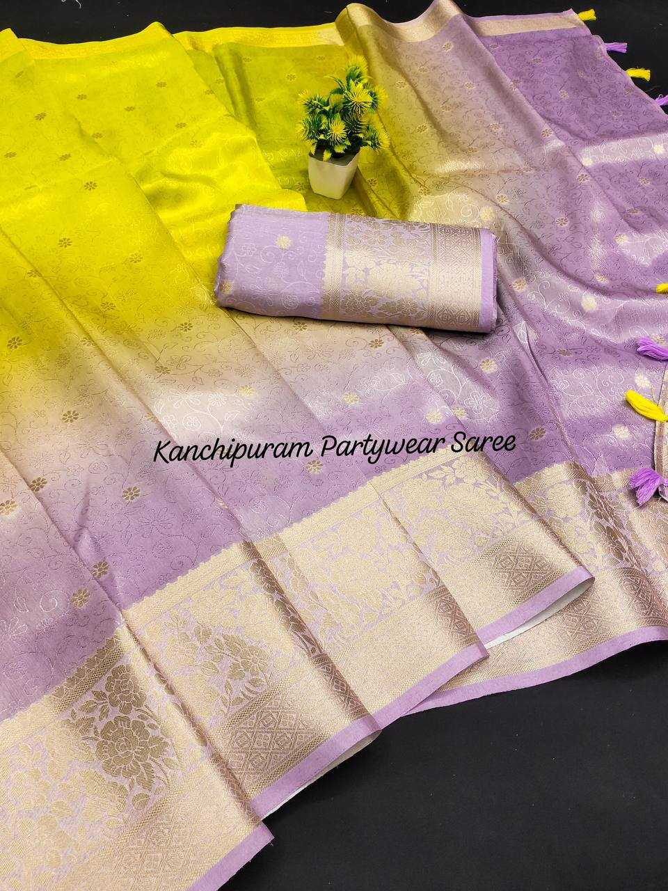 Kanjivaram Silk Rie 09 Sarees  Party Wear Fancy Ombre Sarees