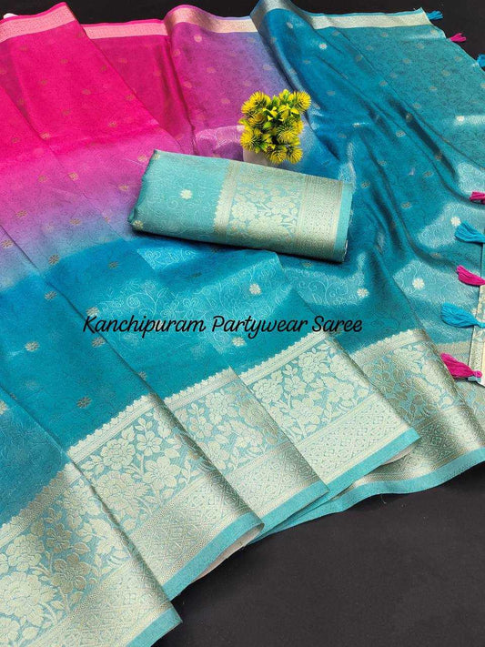 Kanjivaram Silk Rie 09 Sarees  Party Wear Fancy Ombre Sarees