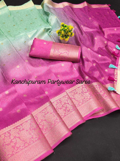 Kanjivaram Silk Rie 09 Sarees  Party Wear Fancy Ombre Sarees