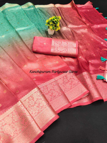 Kanjivaram Silk Rie 09 Sarees  Party Wear Fancy Ombre Sarees