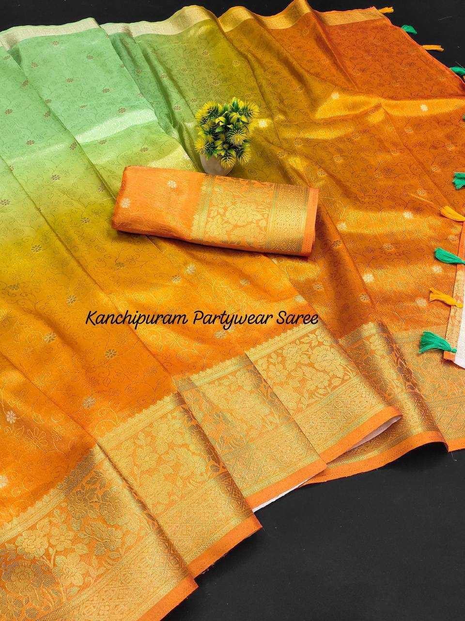 Kanjivaram Silk Rie 09 Sarees  Party Wear Fancy Ombre Sarees