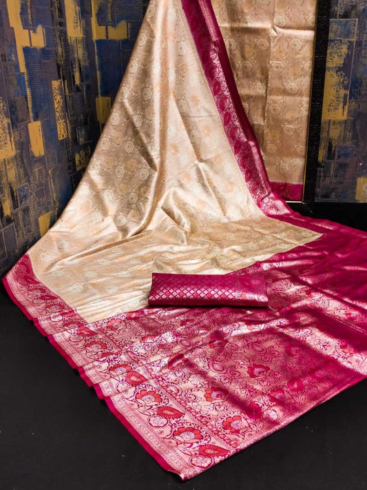 Kanjivaram Silk Rin144 Gulabo Silk Sarees  Soft Silk Pattu Kanjivaram Silk Zari Border Silk Sarees