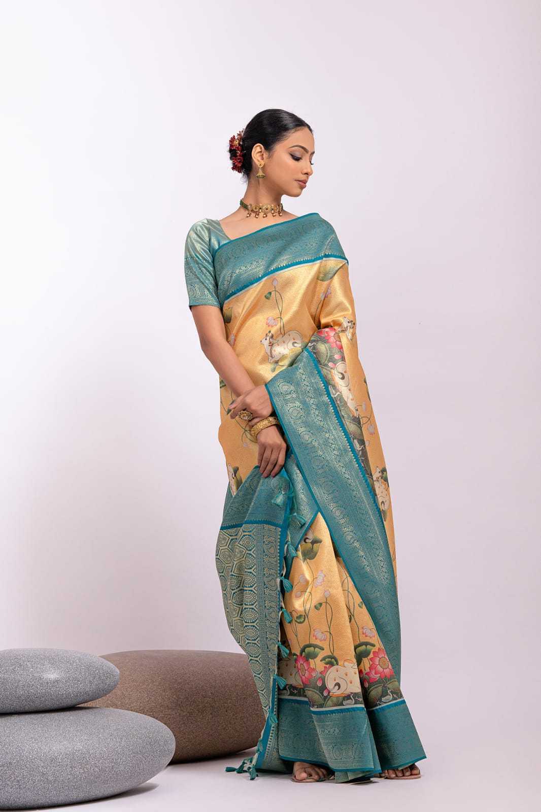 Kanjivaram Silk Ris Mixture  Sarees